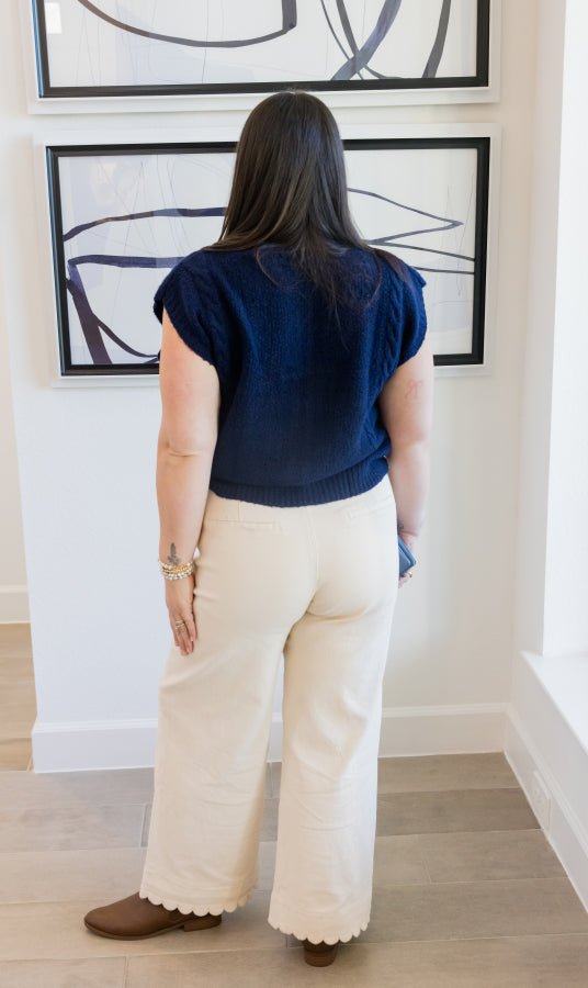 Polished Edge Scallop Pants - Simply Polished Boutique