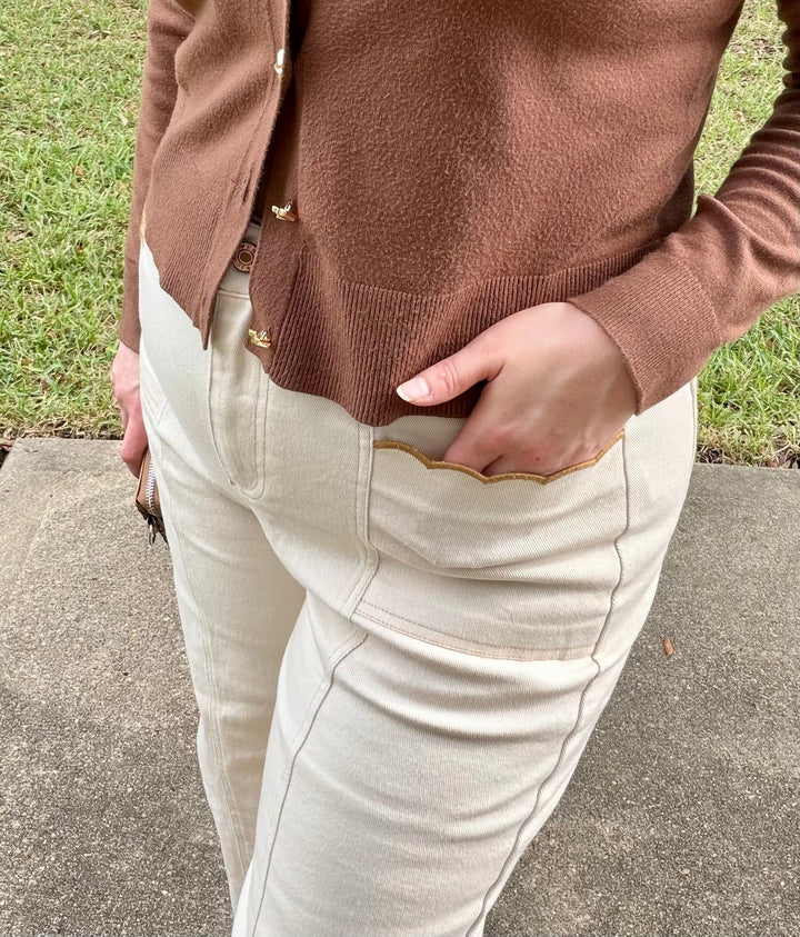 Polished Path Wide Leg Pants – Ecru - Simply Polished Boutique