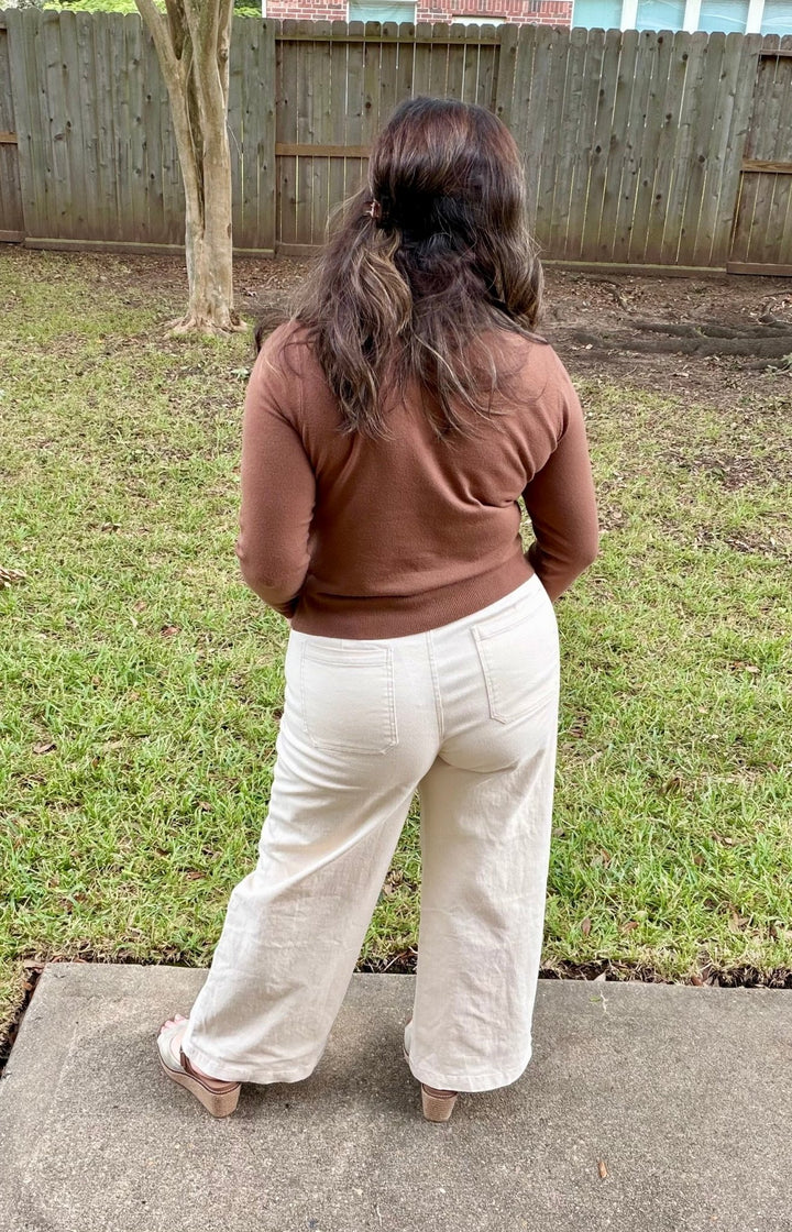 Polished Path Wide Leg Pants – Ecru - Simply Polished Boutique