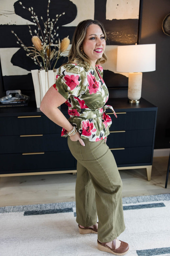 Polished Path Wide Leg Pants – Olive - Simply Polished Boutique