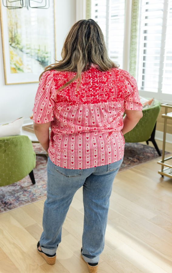 Reece Icon Embroidered Top - Simply Polished Boutique