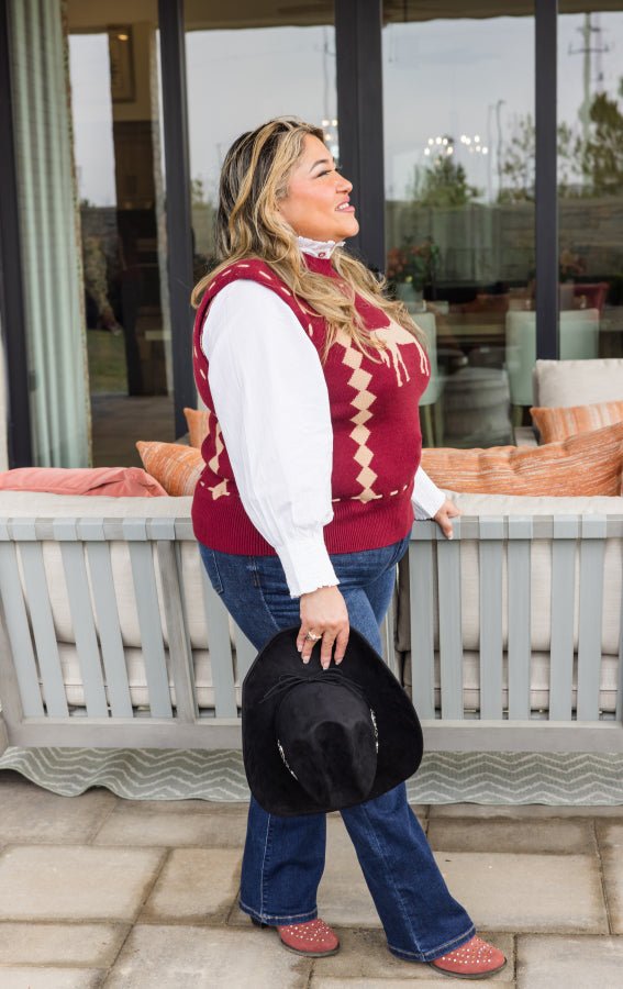 Ruby Button Top - Simply Polished Boutique