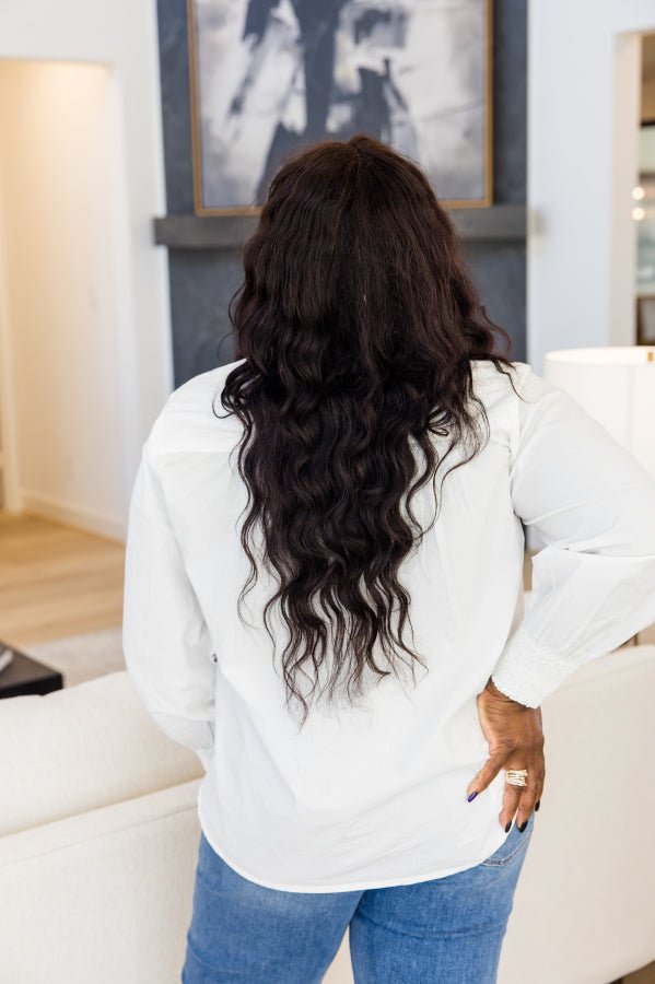 Ruby Button Top - Simply Polished Boutique