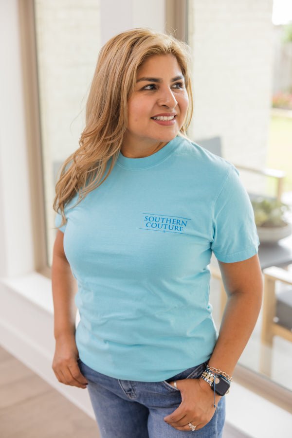 Sea the Good Comfort Colors Tee – Lagoon Blue - Simply Polished Boutique
