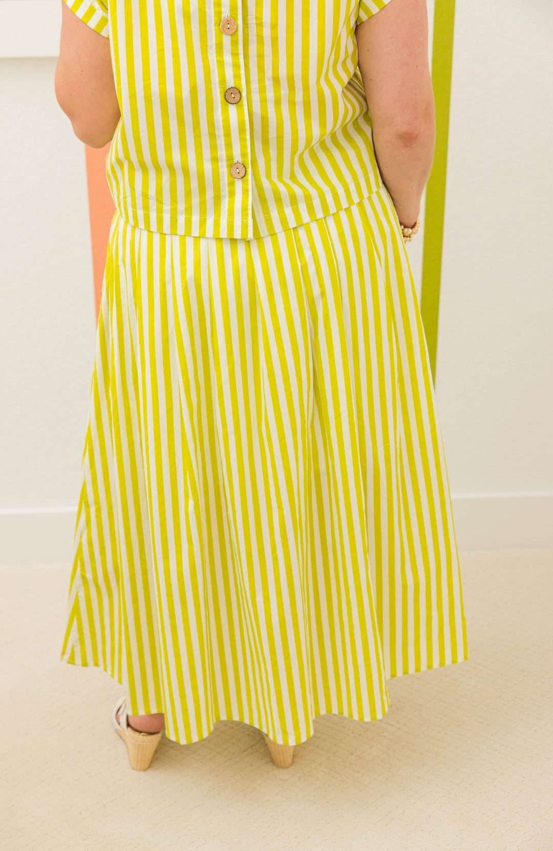 Seaside Stripe Midi Skirt - Simply Polished Boutique