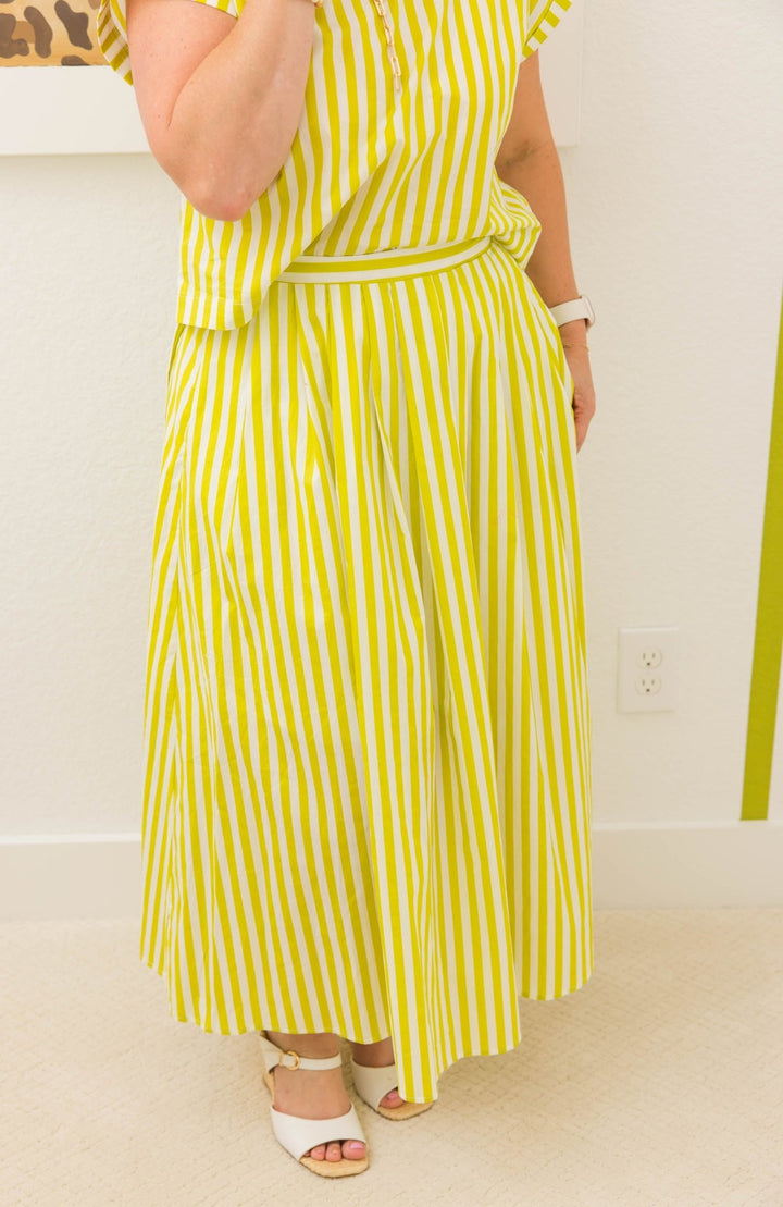 Seaside Stripe Midi Skirt - Simply Polished Boutique