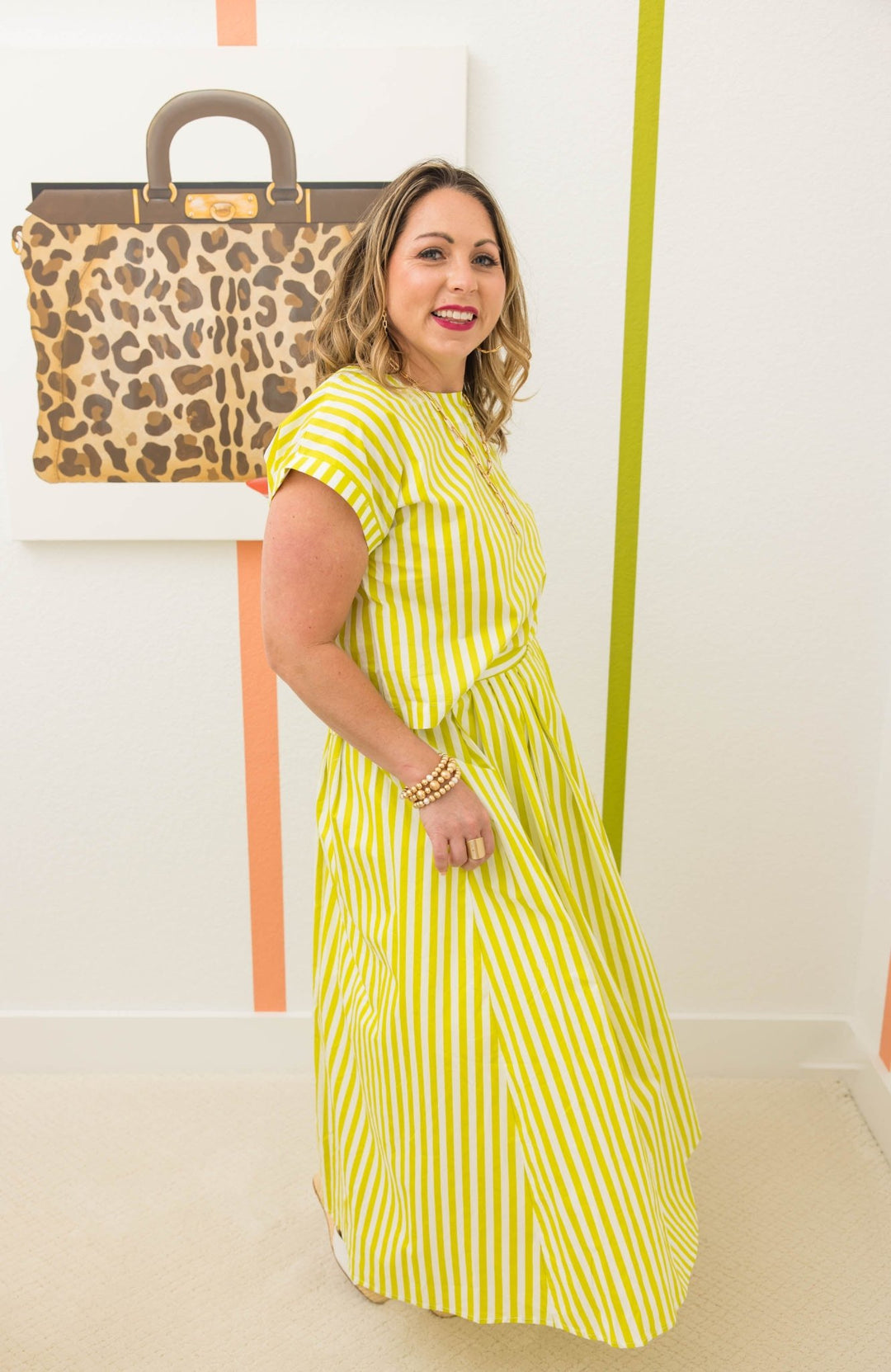 Seaside Stripe Midi Skirt - Simply Polished Boutique
