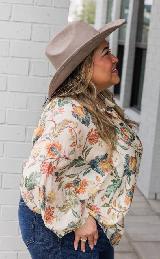 Sky Button Top - Simply Polished Boutique