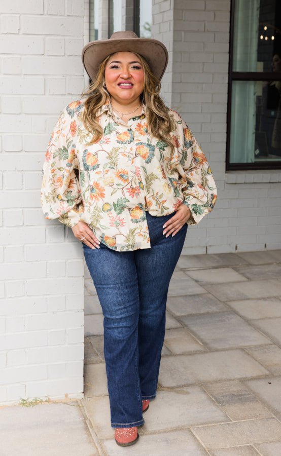 Sky Button Top - Simply Polished Boutique