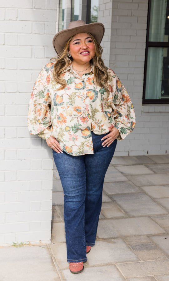 Sky Button Top - Simply Polished Boutique