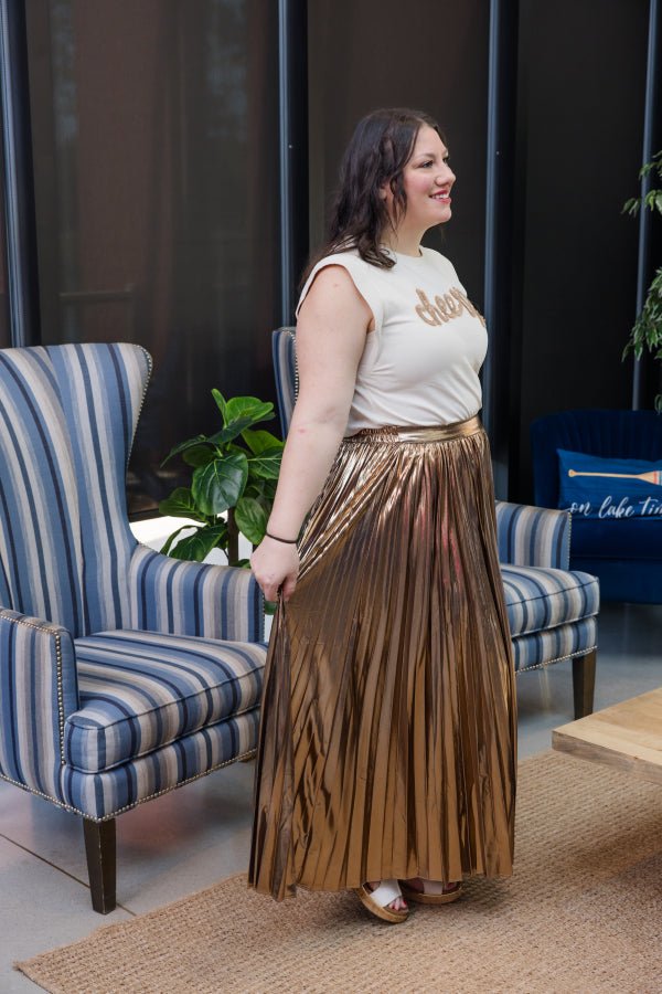 Starlight Pleated Maxi Skirt - Simply Polished Boutique