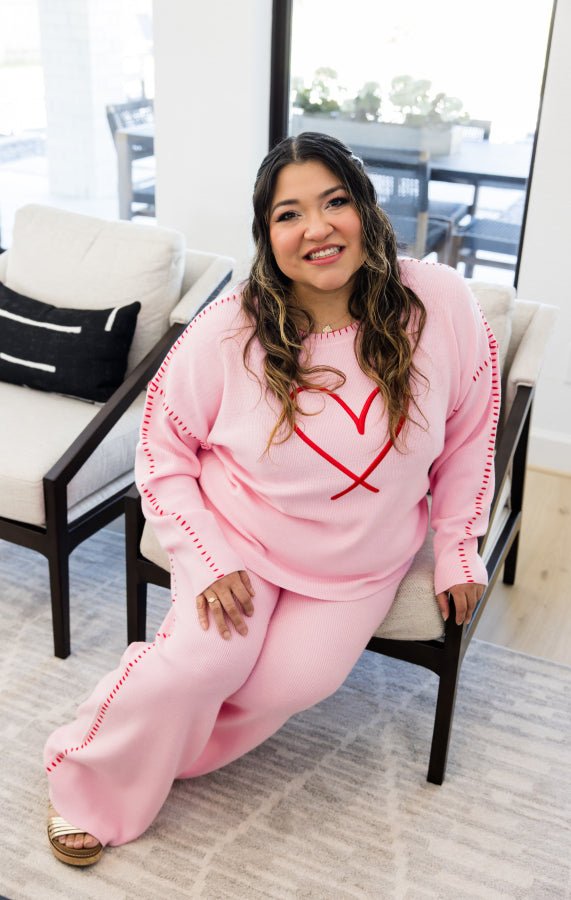 Stitched with Love Sweater - Simply Polished Boutique