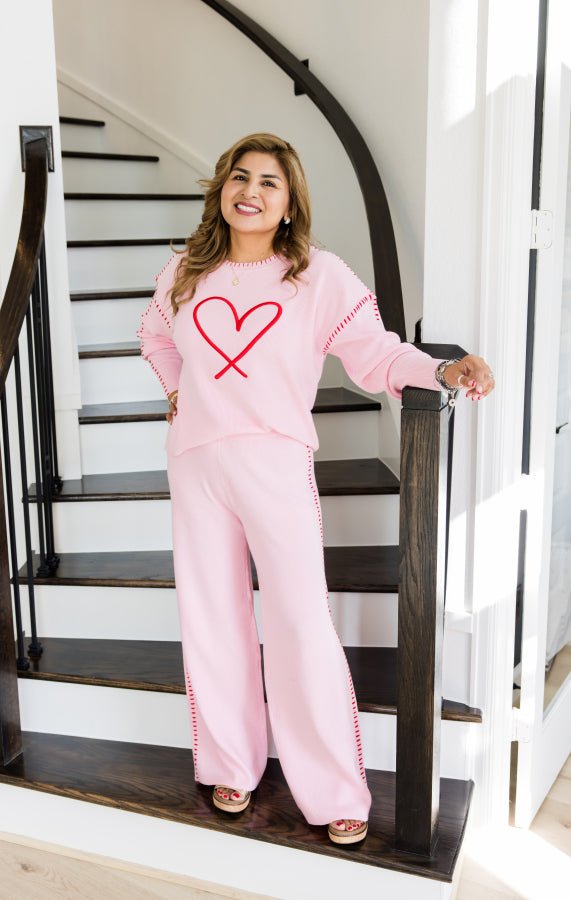 Stitched with Love Sweater - Simply Polished Boutique