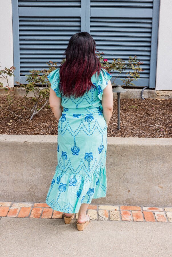 The Azure Bay Flowing Summer Midi Dress - Simply Polished Boutique