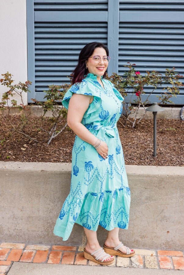 The Azure Bay Flowing Summer Midi Dress - Simply Polished Boutique