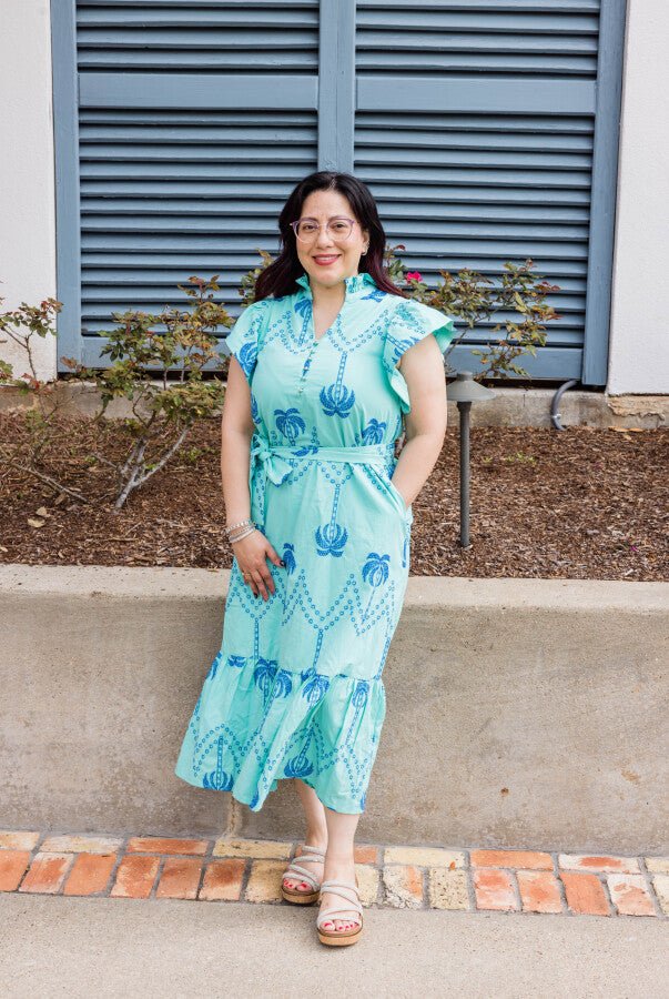 The Azure Bay Midi Dress - Simply Polished Boutique