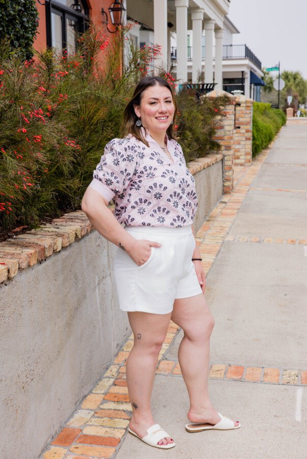 The Blush Garden Puff Sleeve Top - Simply Polished Boutique