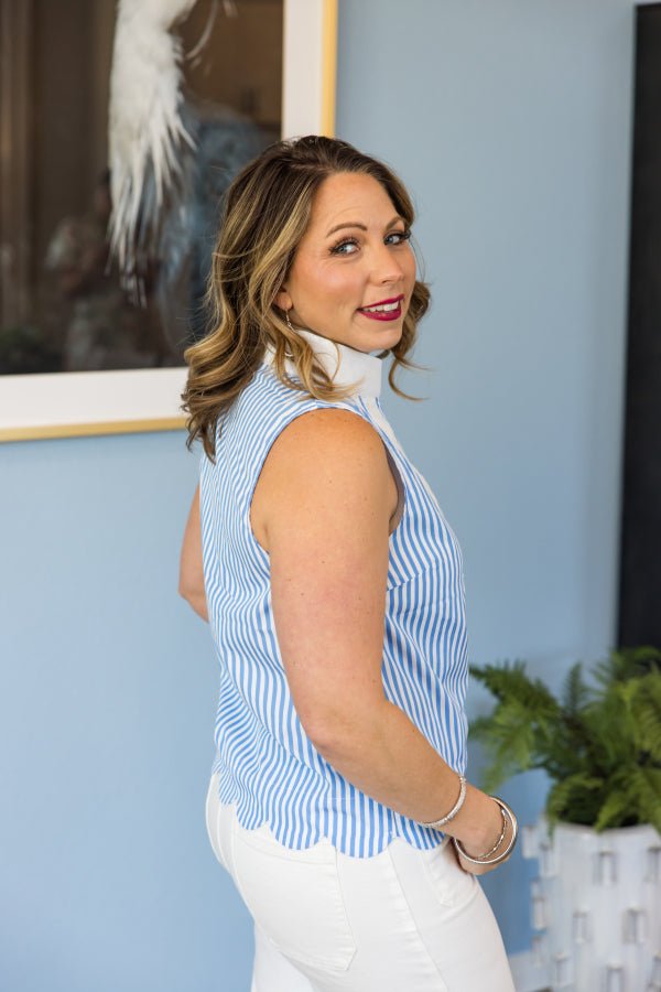 The Brighton Scallop Top - Simply Polished Boutique