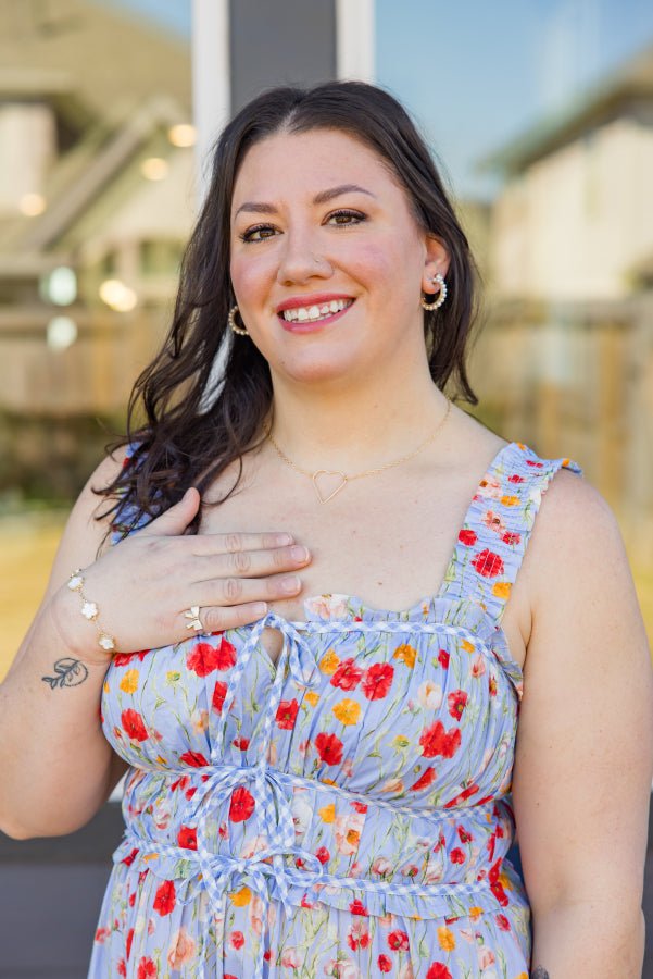 The Callie Frill Midi Dress - Simply Polished Boutique