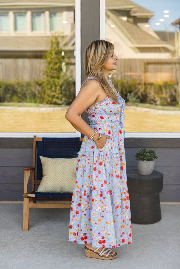 The Callie Frill Midi Dress - Simply Polished Boutique