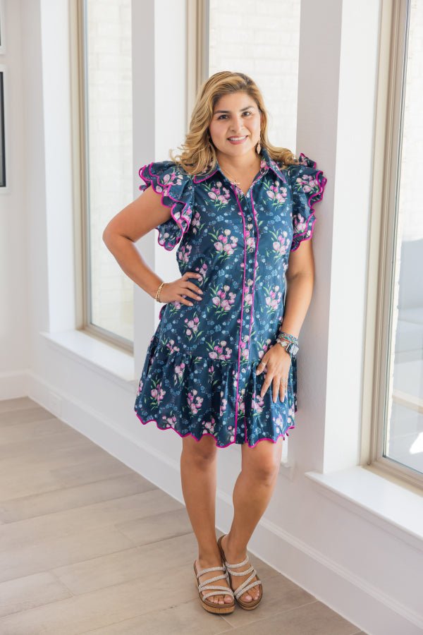 The Camille Tie Dress - Simply Polished Boutique