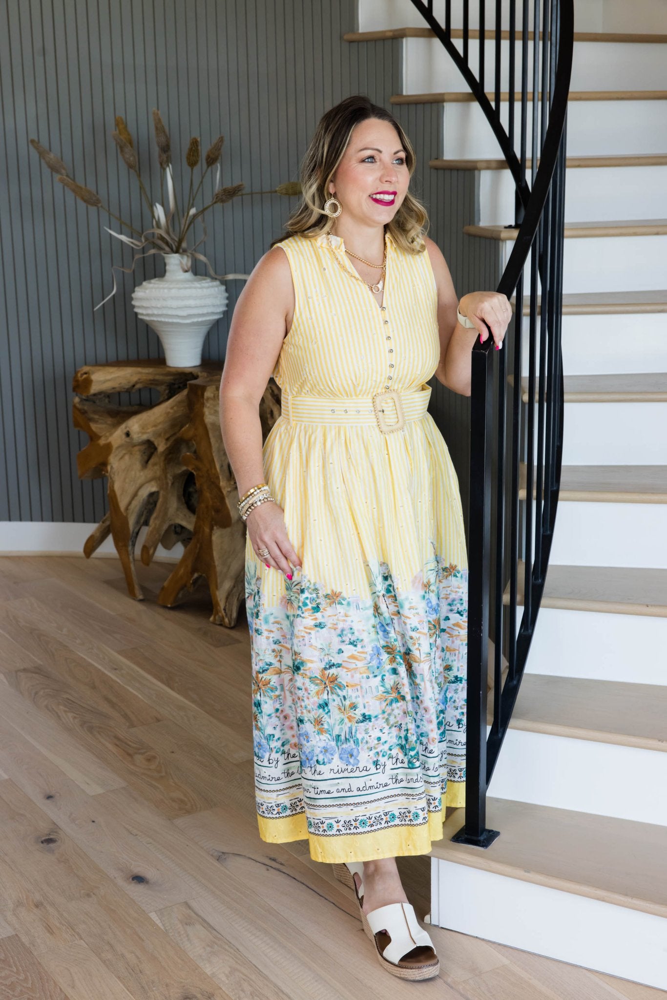 The Citrus Coast Midi Dress - Simply Polished Boutique