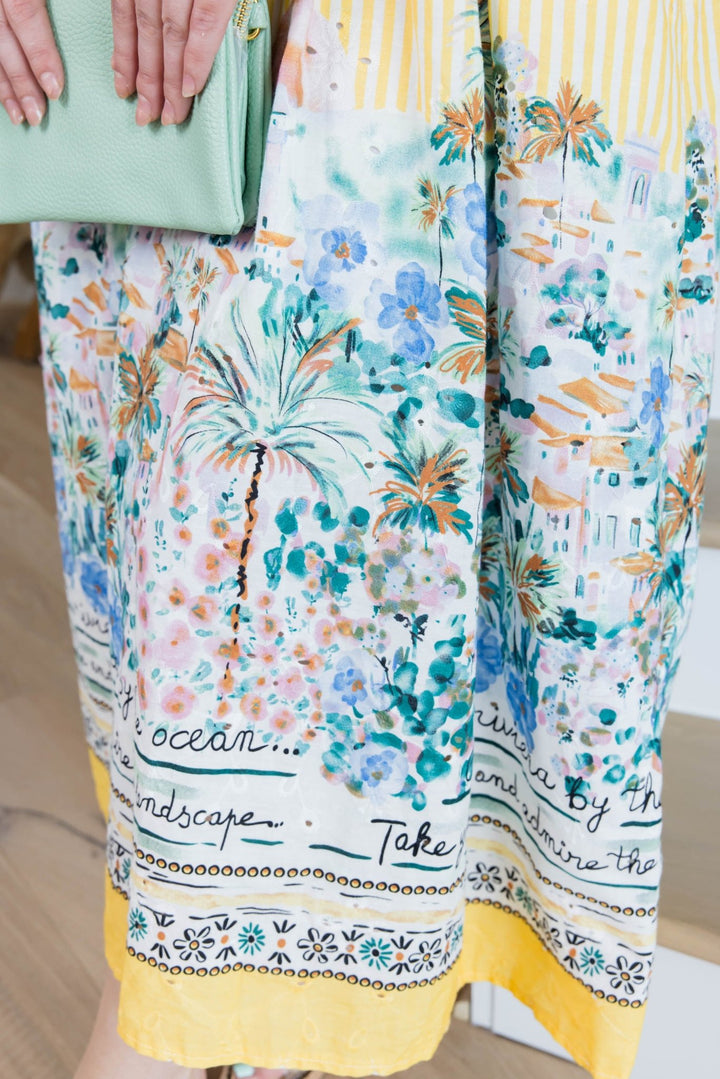 The Citrus Coast Midi Dress - Simply Polished Boutique