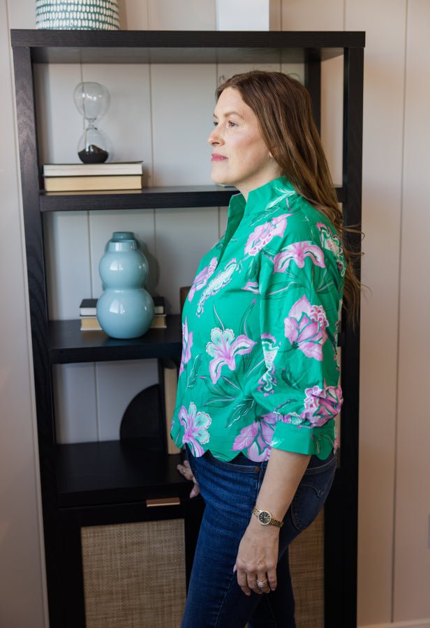 The Delaney Scallop Blouse - Simply Polished Boutique