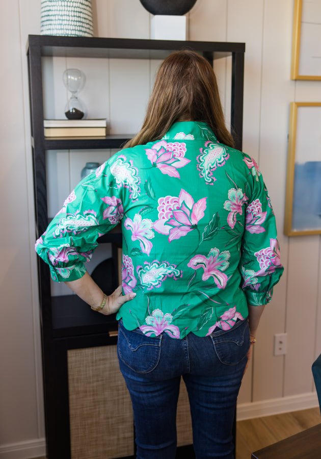 The Delaney Scallop Blouse - Simply Polished Boutique