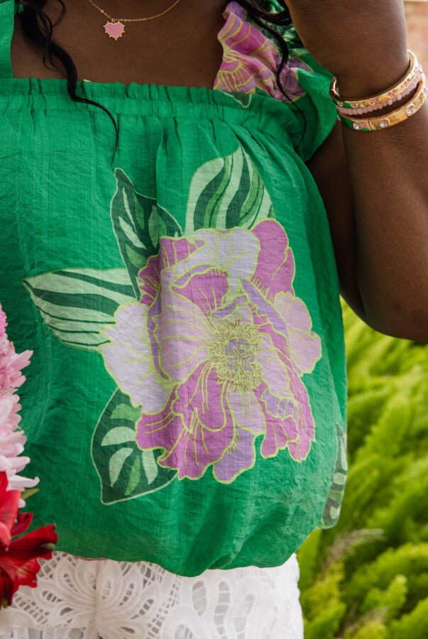 The Emerald Garden Top - Simply Polished Boutique