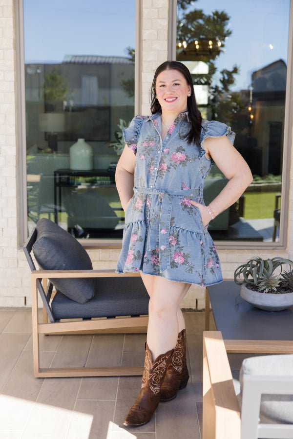 The Marlowe Flutter Mini Dress - Simply Polished Boutique