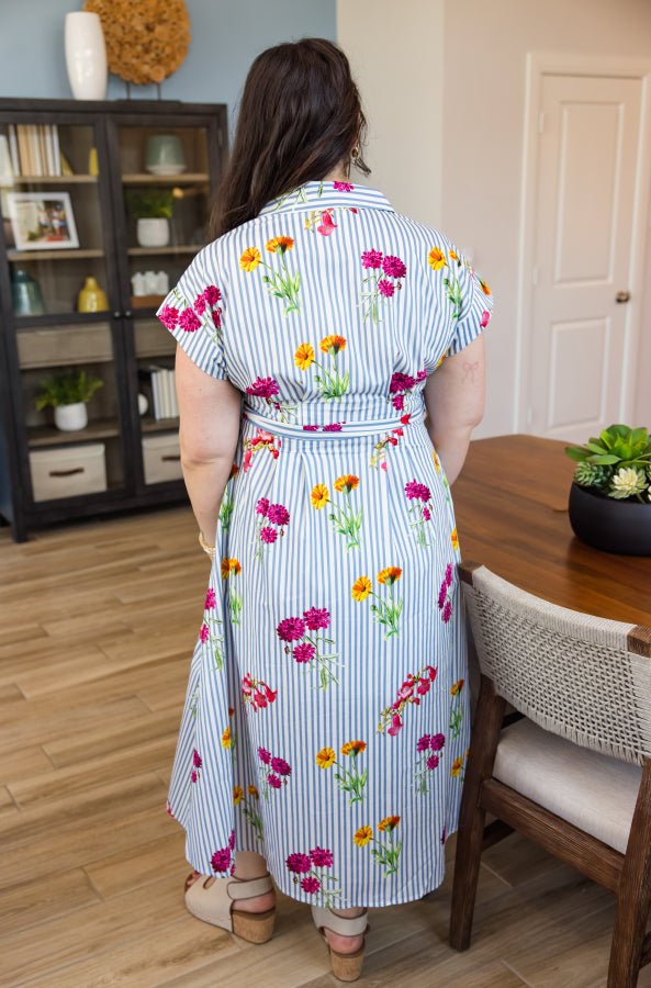 The Natalie Tie - Waist Shirt Dress - Simply Polished Boutique