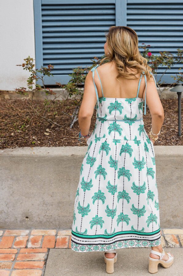 The Palm Haven Tropical Maxi Dress - Simply Polished Boutique