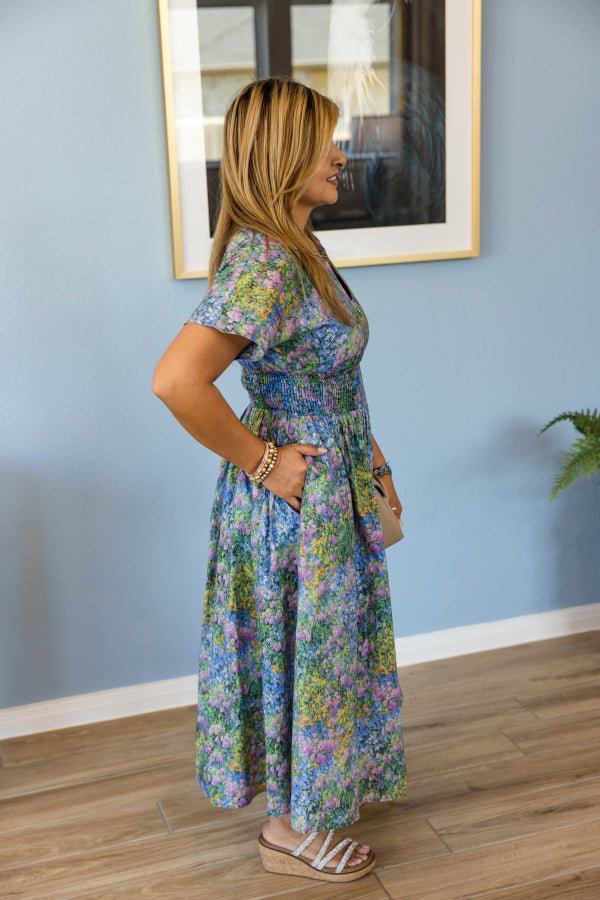 The Palmer Zip Floral Dress - Simply Polished Boutique
