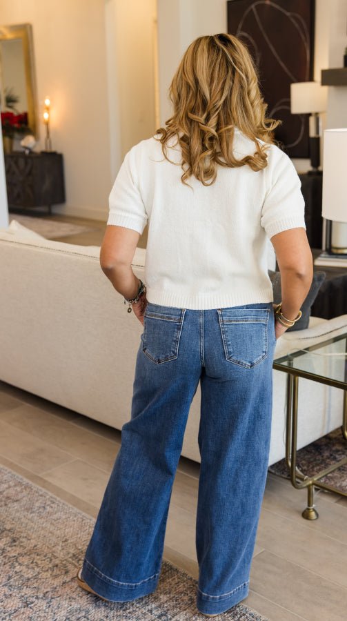 The Riley Petite Retro Trouser by Judy Blue - Simply Polished Boutique