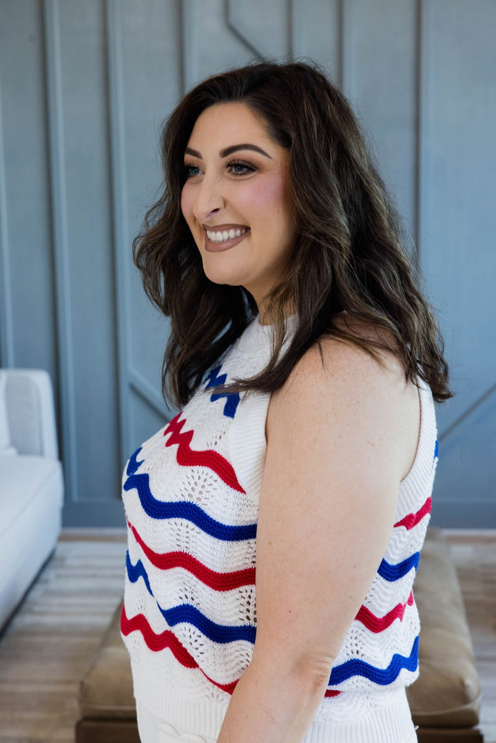 The Star-Spangled Sweater Tank - Simply Polished Boutique