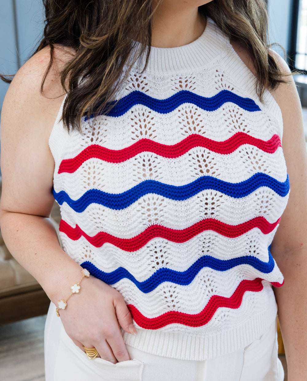 The Star-Spangled Sweater Tank - Simply Polished Boutique