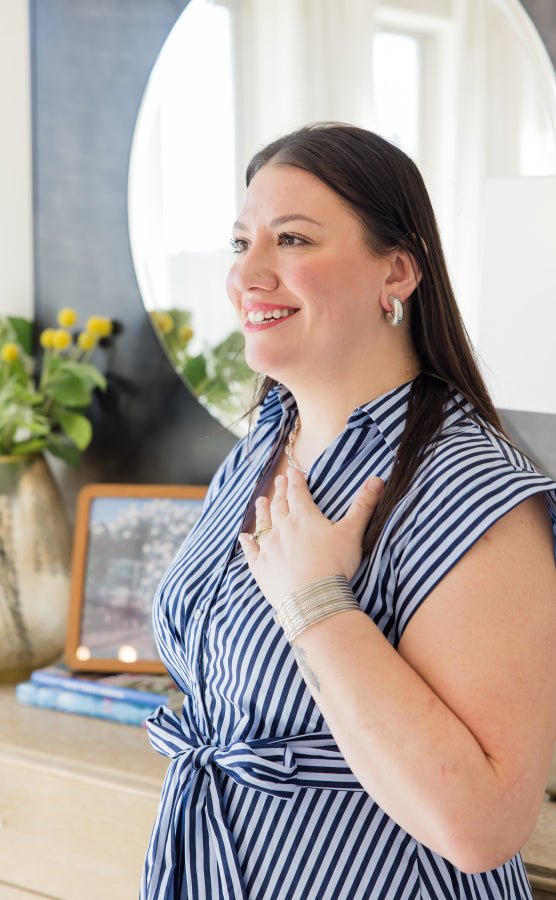 The Sutton Stripe Dress - Simply Polished Boutique