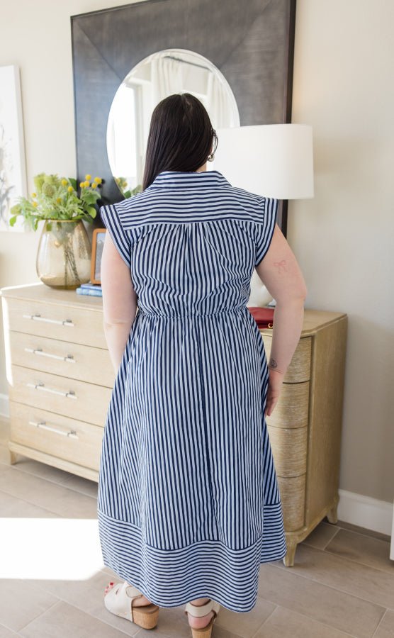 The Sutton Stripe Dress - Simply Polished Boutique