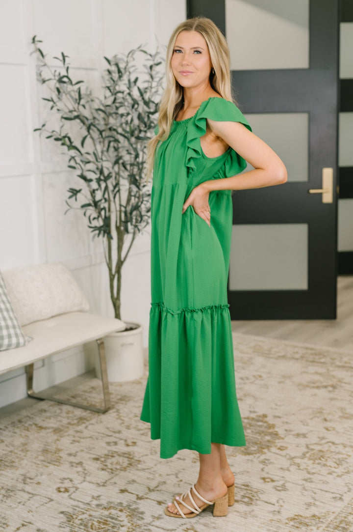 The Way We Were Square Neck Midi Dress - Simply Polished Boutique