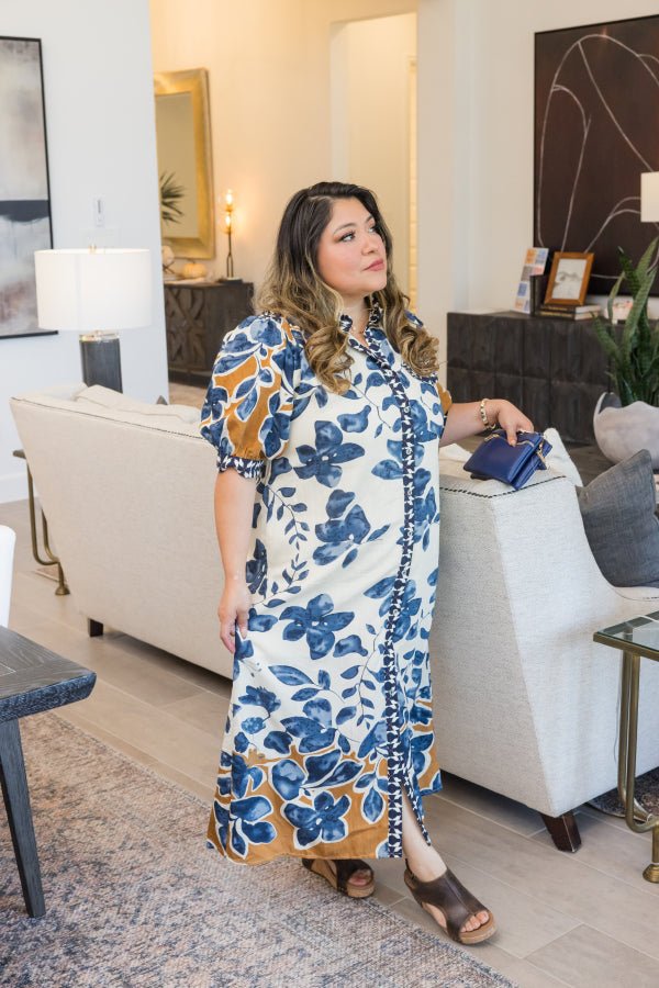 Two Tone Midi Dress - Simply Polished Boutique