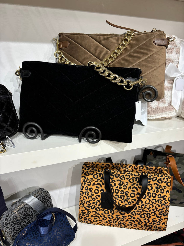 Velvet Envelope Bag with Gold Chain - Simply Polished Boutique