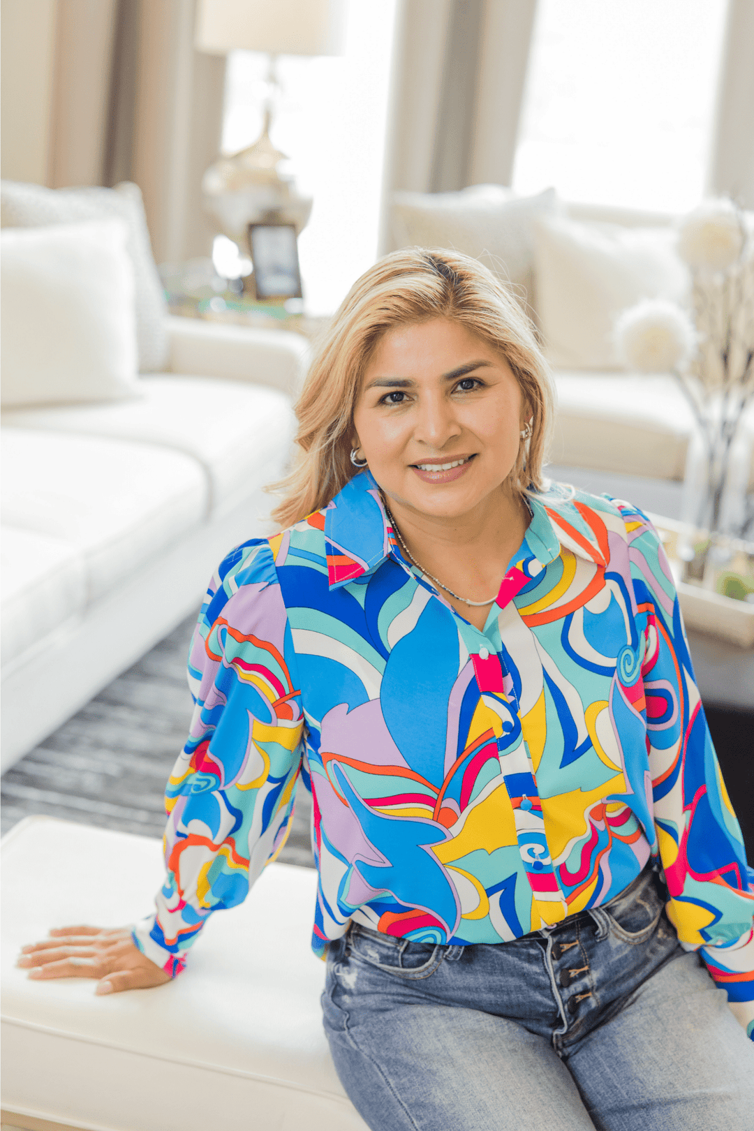 Vivid Visions Button - Down Blouse - Simply Polished Boutique