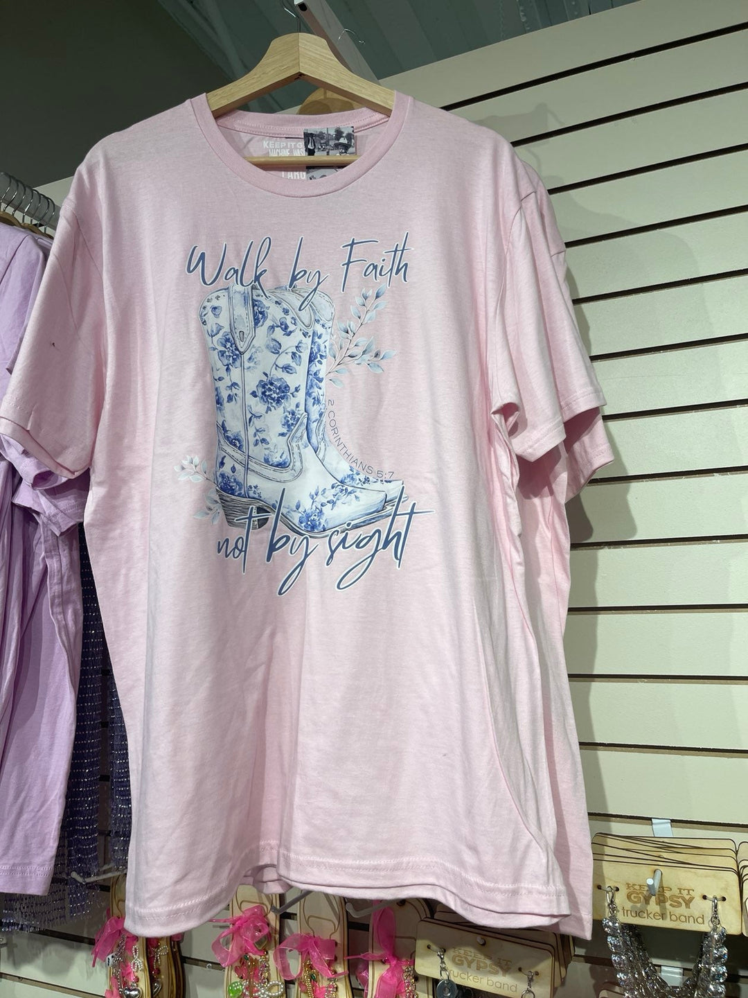 Walk By Faith Tee Shirt - Simply Polished Boutique