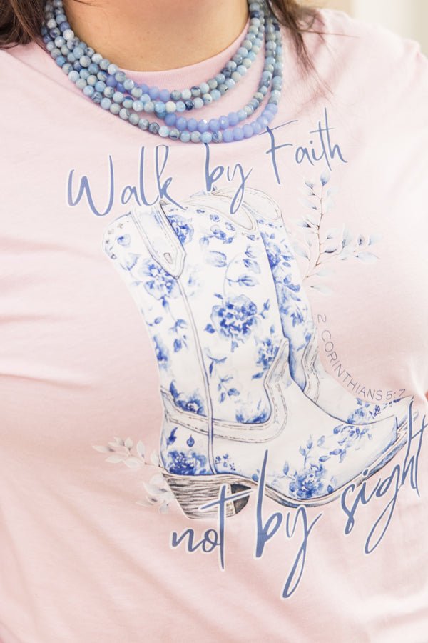 Walk By Faith Tee Shirt - Simply Polished Boutique