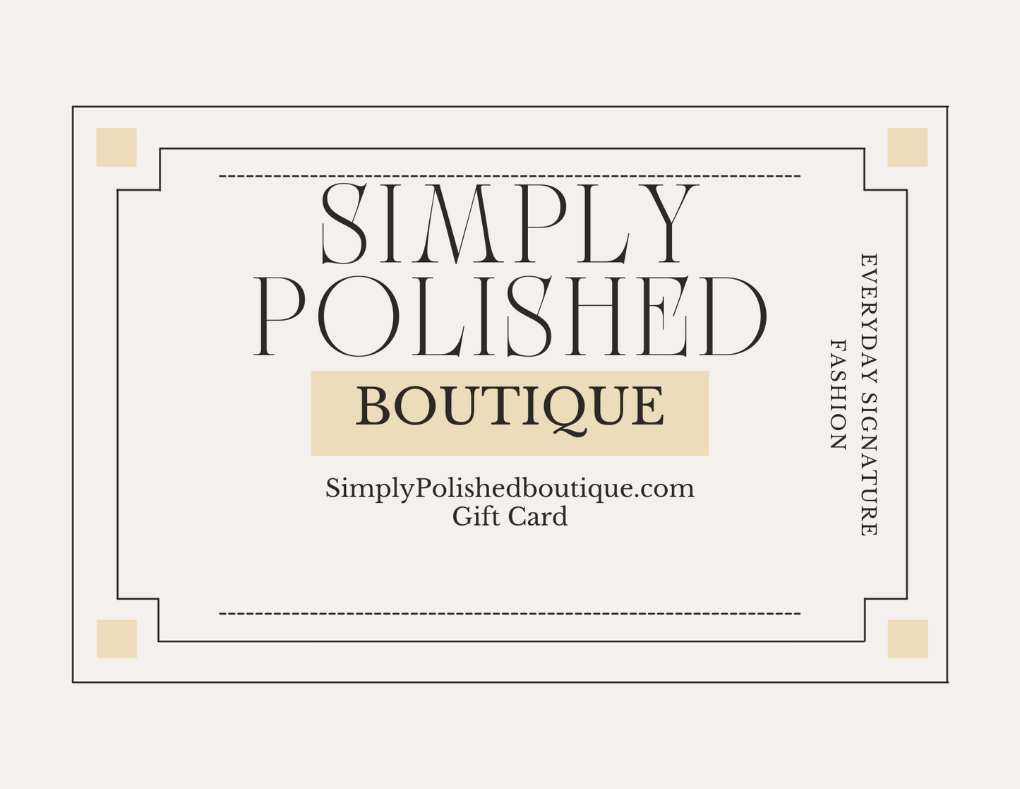Simply Polished Boutique Giftcards - Simply Polished Boutique