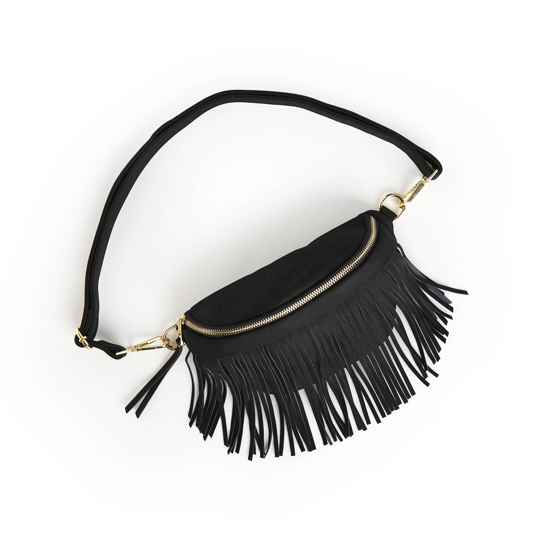 Suede Removeable Fringe - Bum Bag - Hip Bag - Simply Polished Boutique