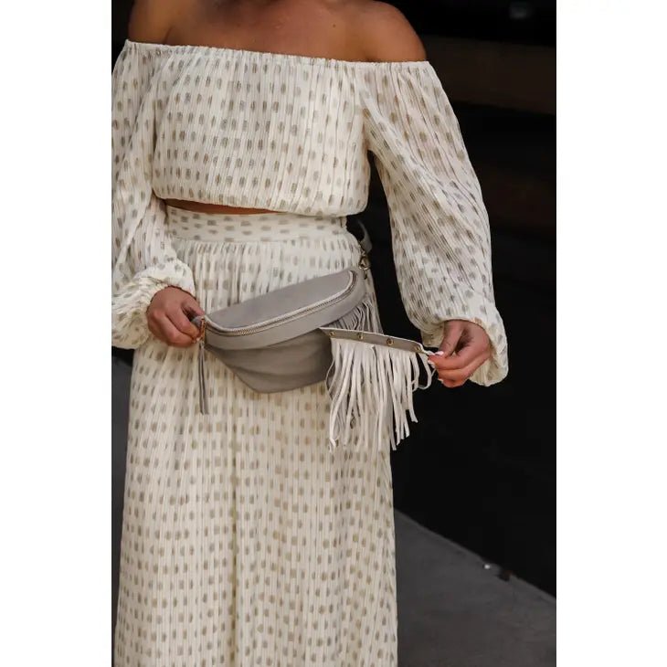 Suede Removeable Fringe - Bum Bag - Hip Bag - Simply Polished Boutique